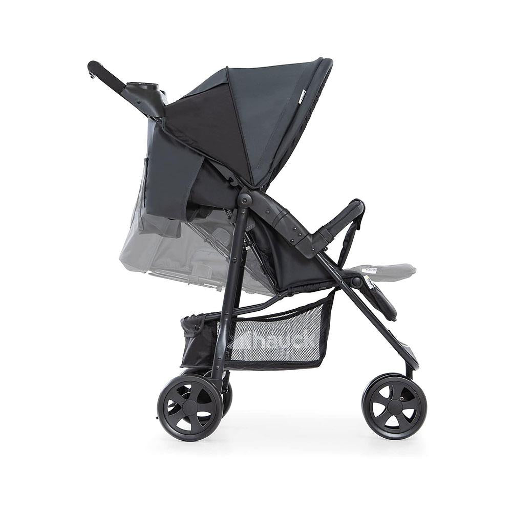 Hauck Citi Neo 2 Pushchair 3 Wheeled Stroller With Raincover - Caviar/Stone