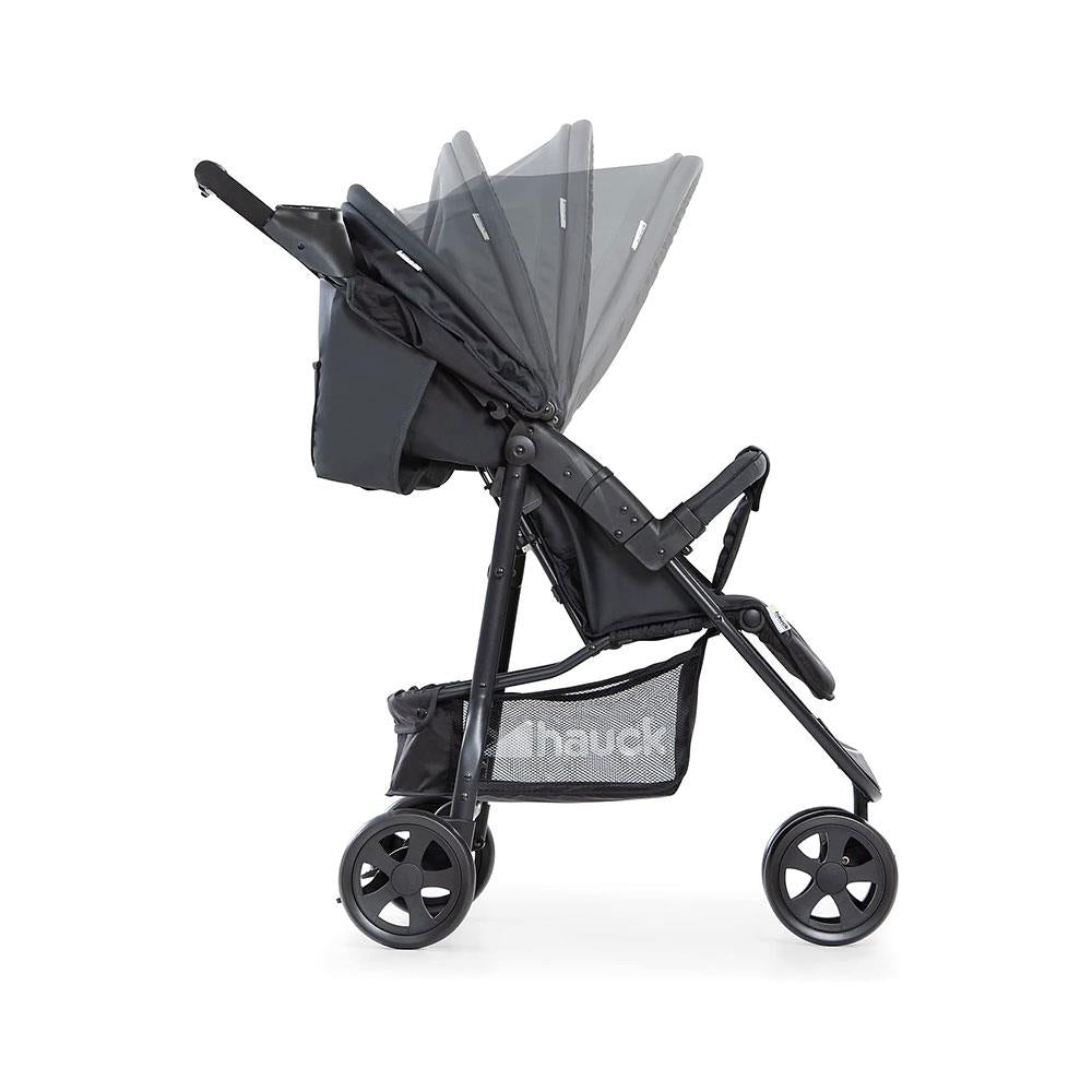 Hauck Citi Neo 2 Pushchair 3 Wheeled Stroller With Raincover - Caviar/Stone