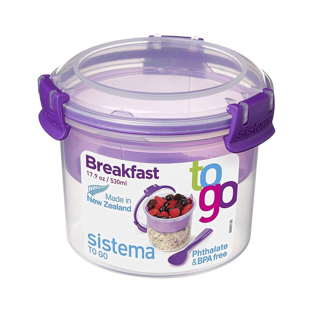 Sistema To Go Breakfast Container 530ml - Assorted Colour
