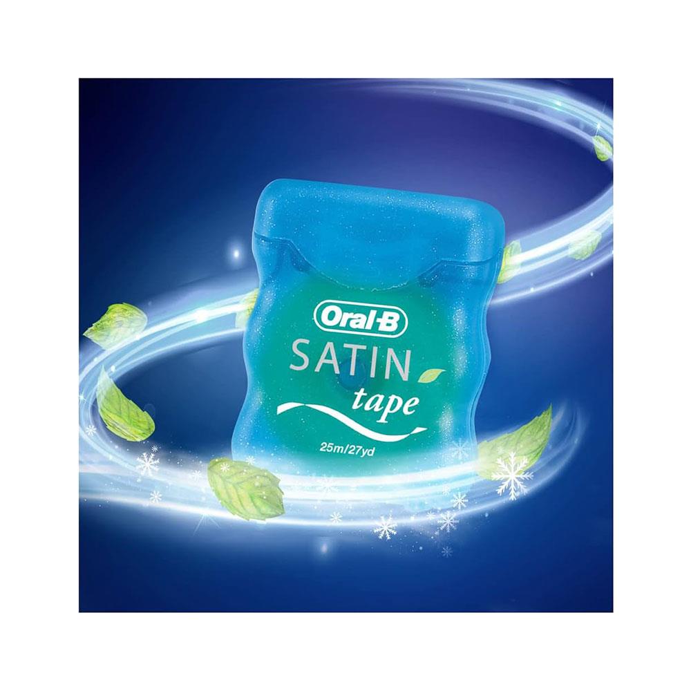 Oral-B Satin Tape Mint Dental Floss 25m - White