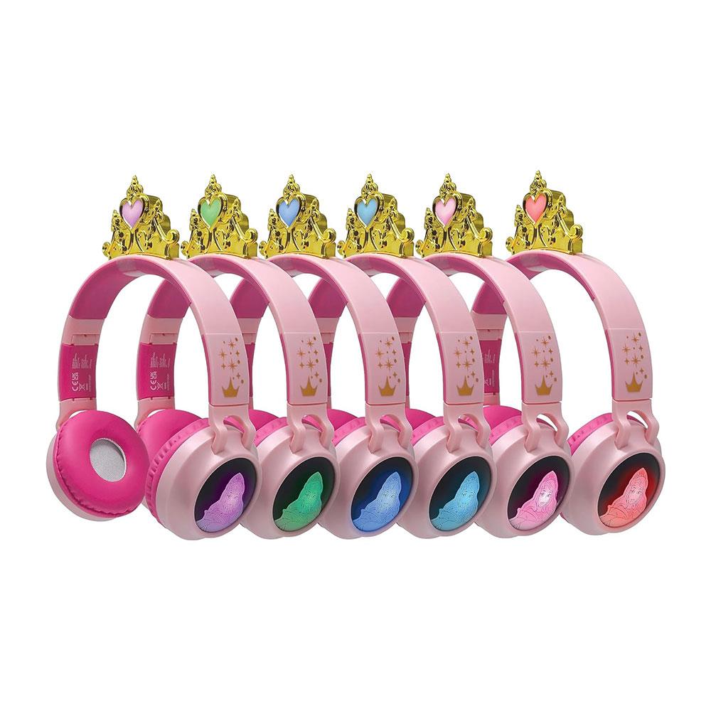 Lexibook Disney Princess 3D Design Bluetooth Headphones With Princess Crown - Pink Secondary image