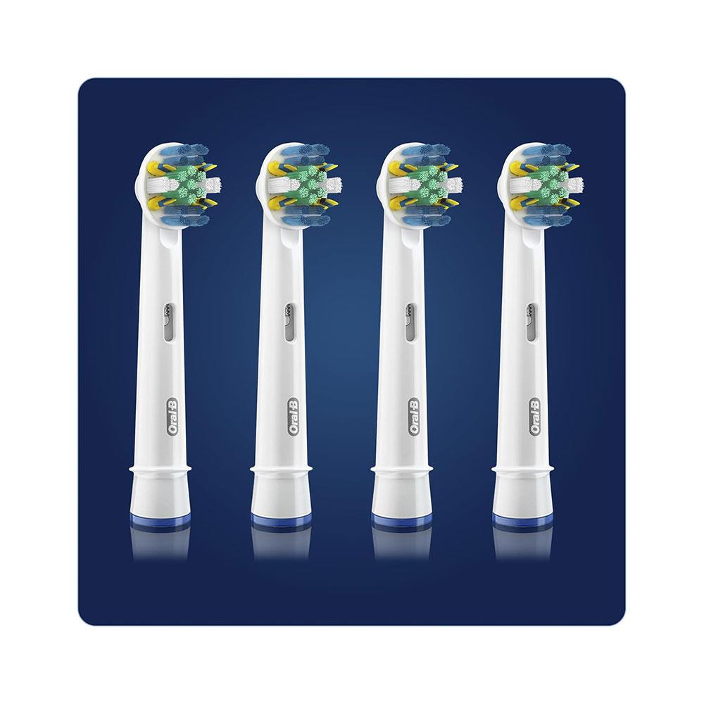 Oral-B Floss Action Replacement Rechargeable Toothbrush Heads 4 Pack - White