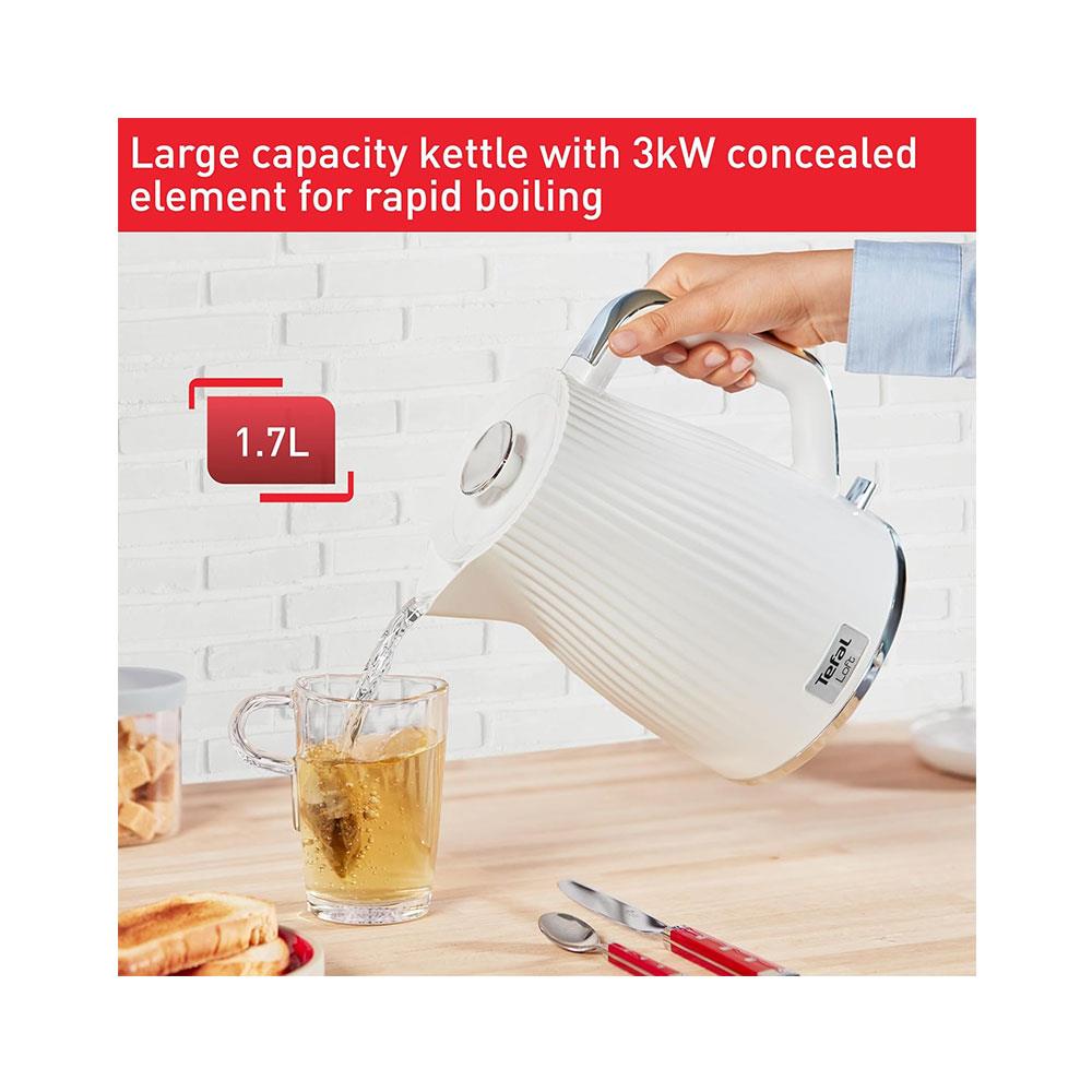Tefal Loft Rapid Boil Traditional Cordless Electric Jug Kettle 3000 W 1.7 litres - Pure White