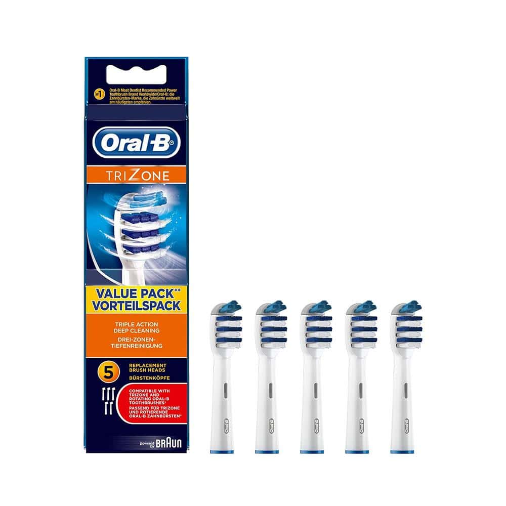 Oral-B TriZone Electric Toothbrush Replacement Heads 5 Pack - White Main image