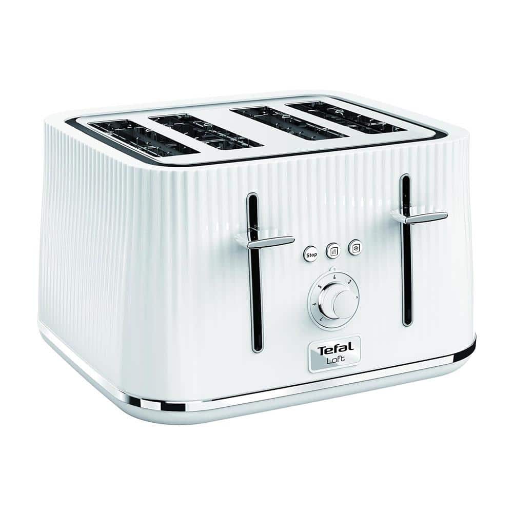 Tefal Loft 4 Slice Toaster With 7 Browning Levels 1700W - Pure White