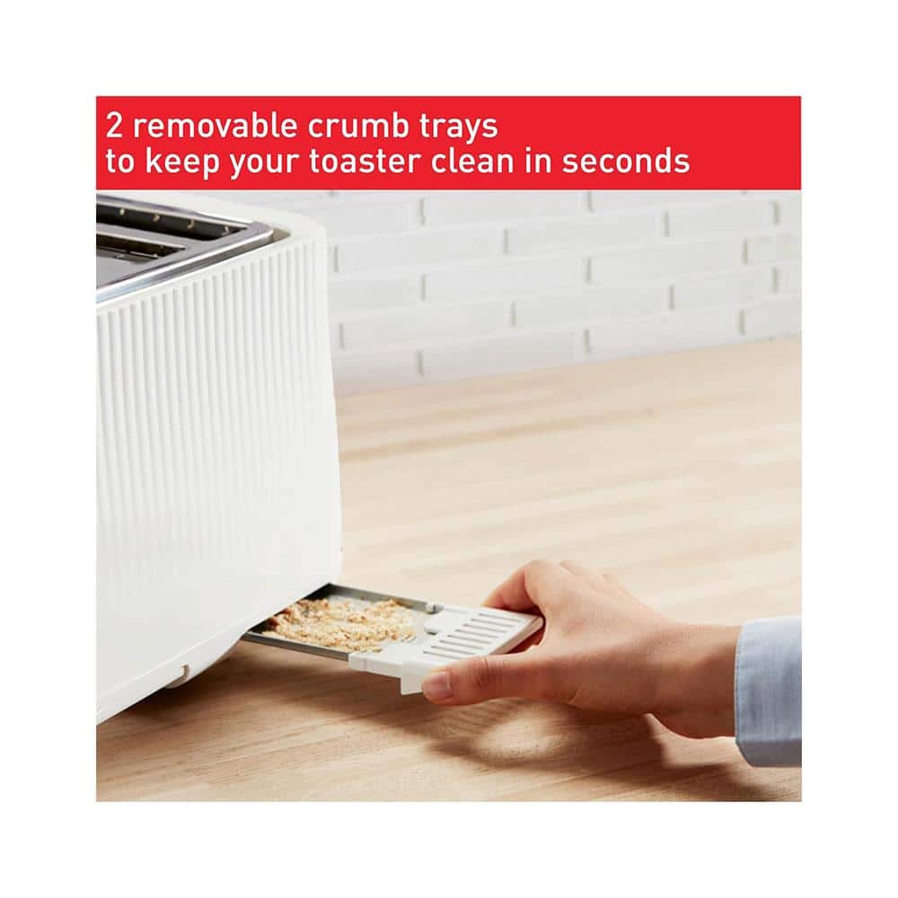 Tefal Loft 4 Slice Toaster With 7 Browning Levels 1700W - Pure White
