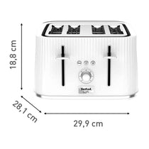 Tefal Loft 4 Slice Toaster With 7 Browning Levels 1700W - Pure White