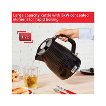 Tefal Loft Rapid Boil Traditional Cordless Electric Jug Kettle 3000W 1.7 Litres - Noir Black