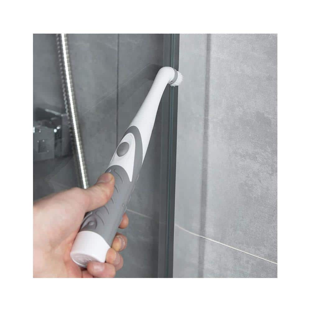 OurHouse Whiziwand Electric Cleaning Brush Automatic Household Scrubber Turbo Cleaner Battery Operated - White