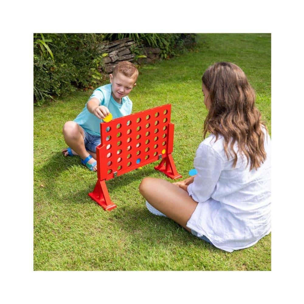 Grasshopper Games 4 In Row Children's Fun Outdoor Family Garden Game 46 Discs & Carry Bag - Multicolour Secondary image