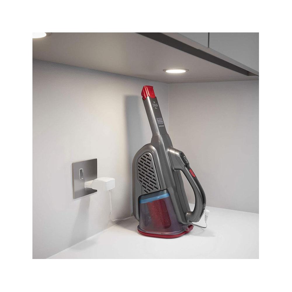 Black & Decker 12V Cordless Handheld Vacuum Cleaner Dustbuster 1.5Ah - Red/Grey