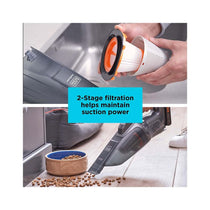 Black & Decker 18V Power Connect Dustbuster Cordless Handheld Vacuum Cleaner - Dark Grey/Orange