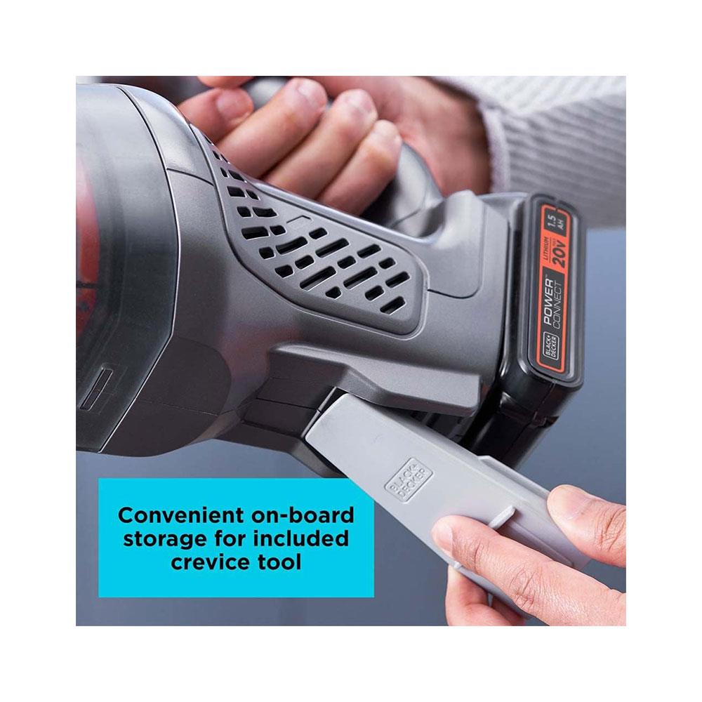 Black & Decker 18V Power Connect Dustbuster Cordless Handheld Vacuum Cleaner - Dark Grey/Orange