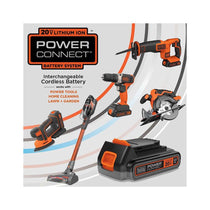 Black & Decker 18V Power Connect Dustbuster Cordless Handheld Vacuum Cleaner - Dark Grey/Orange