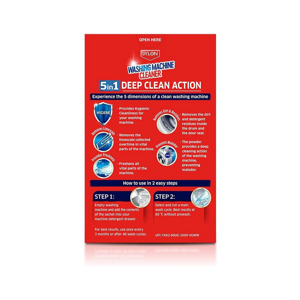 Dylon Colour Catcher Washing Machine Cleaner 5-In-1 Action 1 Application Pack Secondary image
