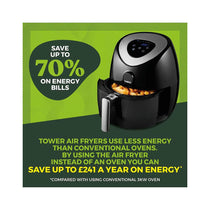 Tower Vortx Digital Air Fryer Oven With Rapid Air Circulation 1500W 4.3 Litre - Black