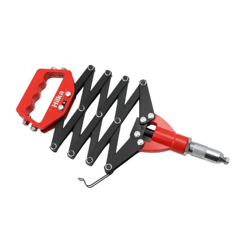 Hilka Tools 32 Inch Lazy Tong Riveter With Extending Arms - Red/Black