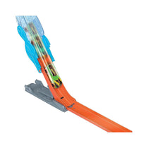 Hot Wheels Track Set Blue Deluxe Track Builder Pack With Wind Theme & 1 Hot Wheels Car - Multicolour