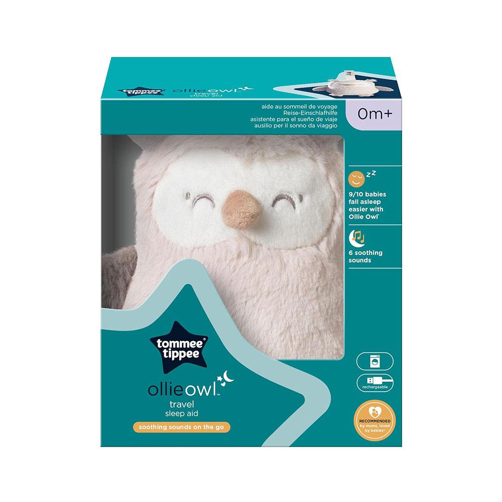 Tommee Tippee Deluxe Mini Travel Sleep Aid With CrySensor Soothing Sounds - Ollie The Owl