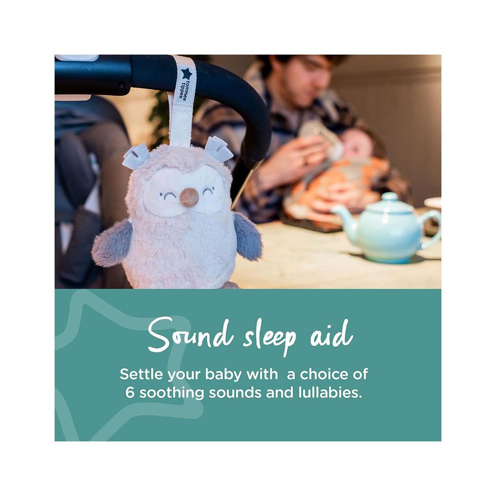 Tommee Tippee Deluxe Mini Travel Sleep Aid With CrySensor Soothing Sounds - Ollie The Owl