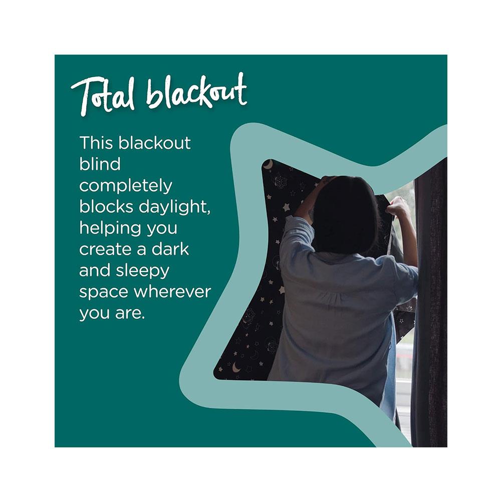 Tommee Tippee Sleeptime Portable Blackout Blind With Suction Cups Regular 130 x 99cm - Black