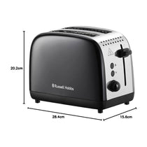 Russell Hobbs 2 Slice Toaster Stainless Steel 1670W - Black