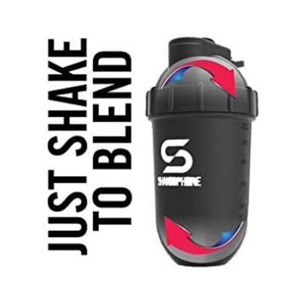ShakeSphere Tumbler Protein Shaker Bottle 700ml - Frosted Black