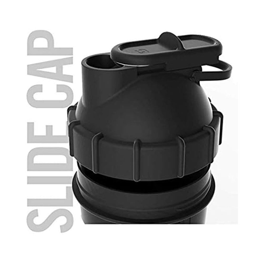 ShakeSphere Tumbler Protein Shaker Bottle 700ml - Frosted Black