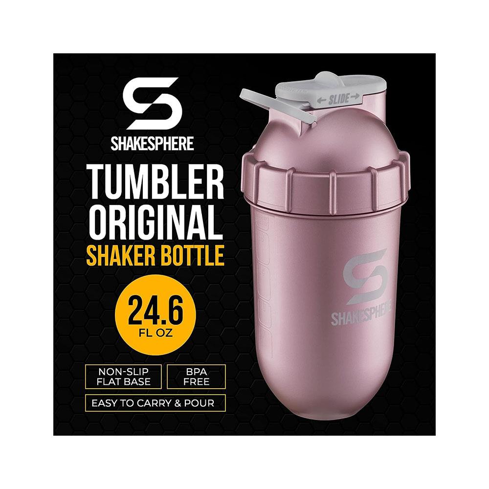 ShakeSphere Tumbler Protein Shaker Bottle 700ml - Matte Black