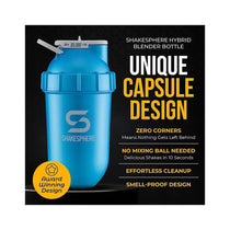 ShakeSphere Tumbler Protein Shaker Bottle 700ml - Matte Black