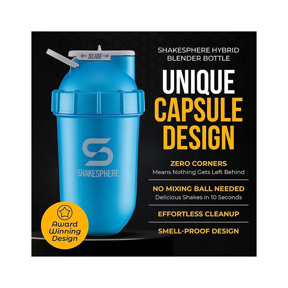 ShakeSphere Tumbler Protein Shaker Bottle 700ml - Matte Black
