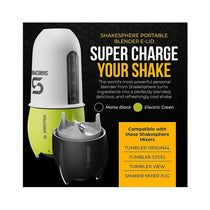 ShakeSphere Tumbler Protein Shaker Bottle 700ml - Matte Black