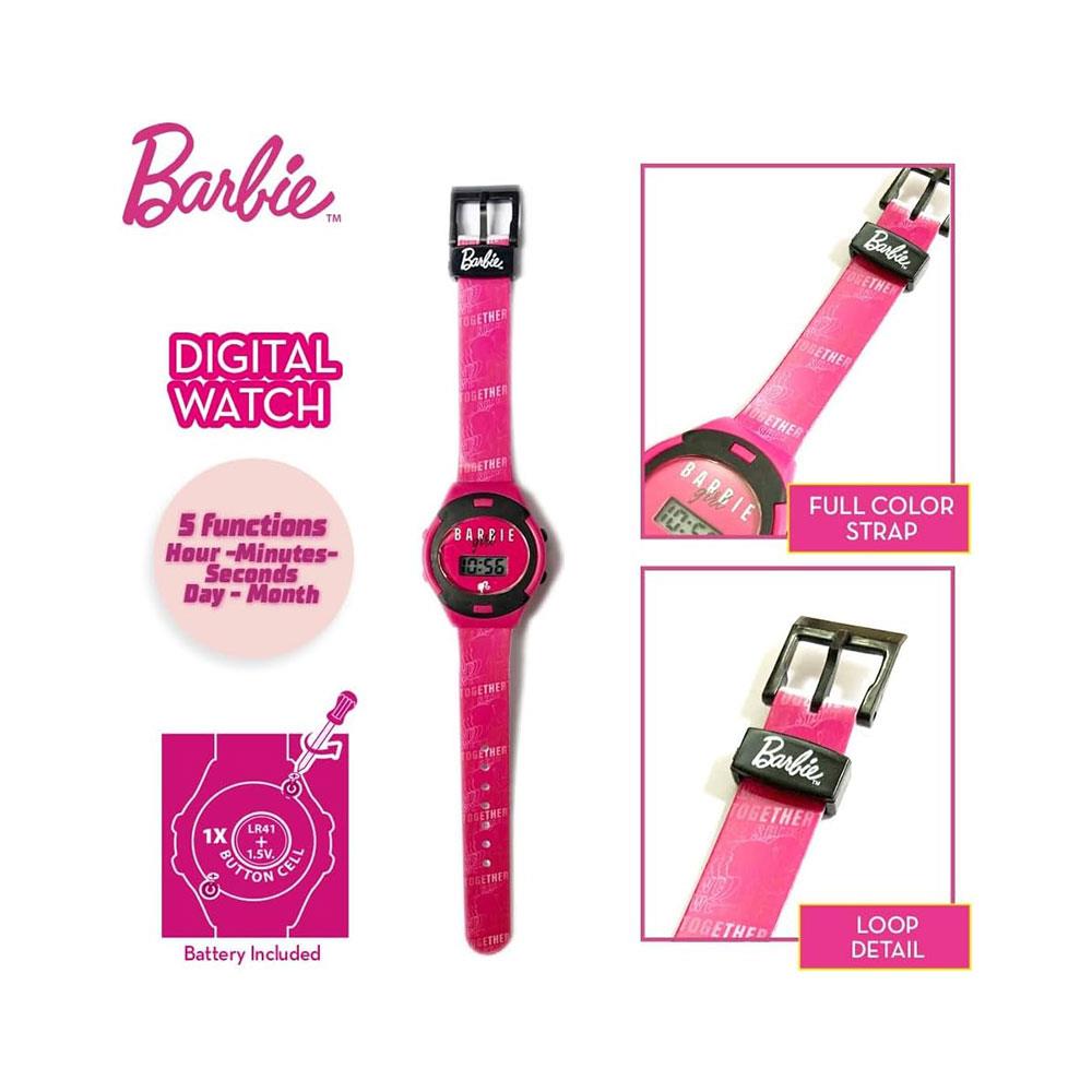 Barbie 3-In-1 Gift Set With LCD Watch Sunglasses & Wallet - Pink