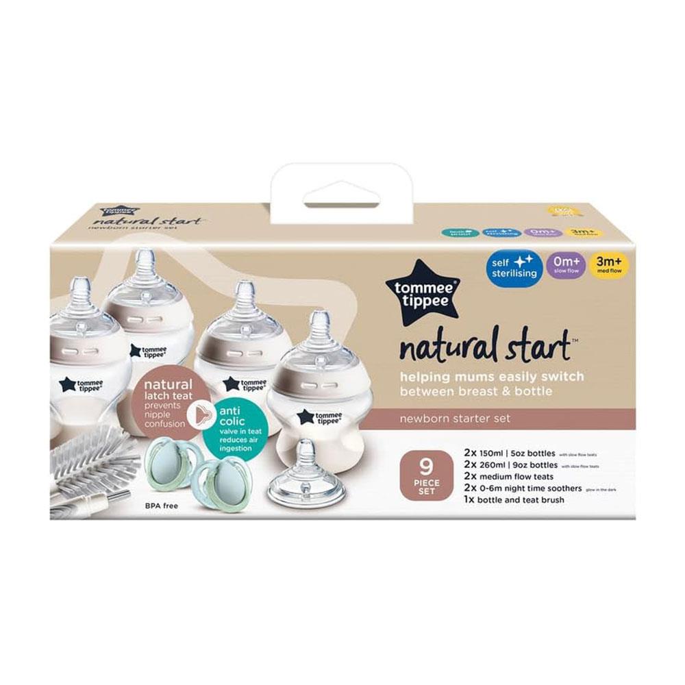 Tommee Tippee Closer To Nature Natural Start Newborn Starter Set Anti-Colic Baby Bottles 2 x 150ml & 2 x 260ml - Mixed Colour Secondary image