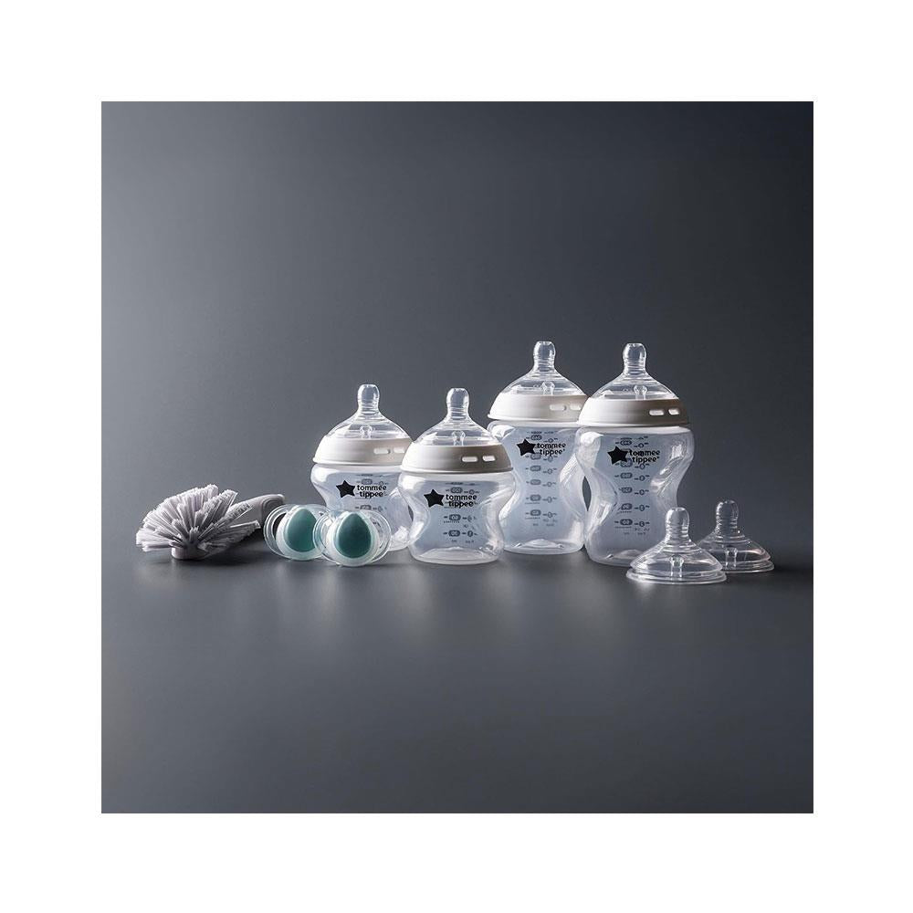 Tommee Tippee Closer To Nature Natural Start Newborn Starter Set Anti-Colic Baby Bottles 2 x 150ml & 2 x 260ml - Mixed Colour