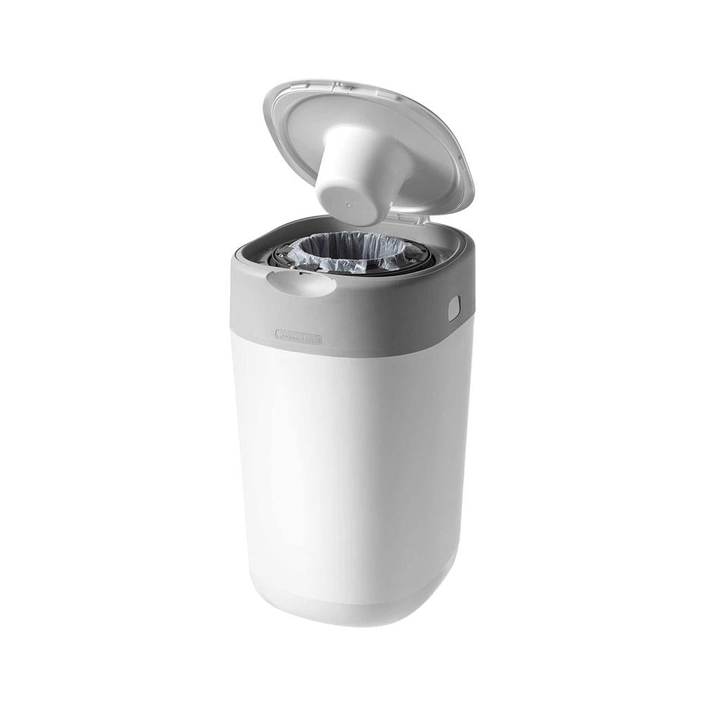 Tommee Tippee Twist & Click Advanced Nappy Disposal Bin System With 6 Refills Cassettes - White
