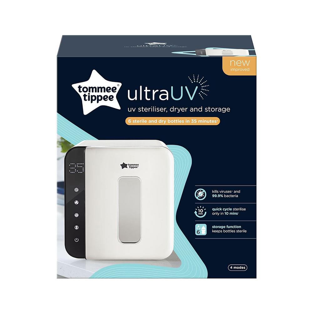 Tommee Tippee Ultra UV 3-In-1 Steriliser Dryer & Storage For Baby Bottles & Accessories - White