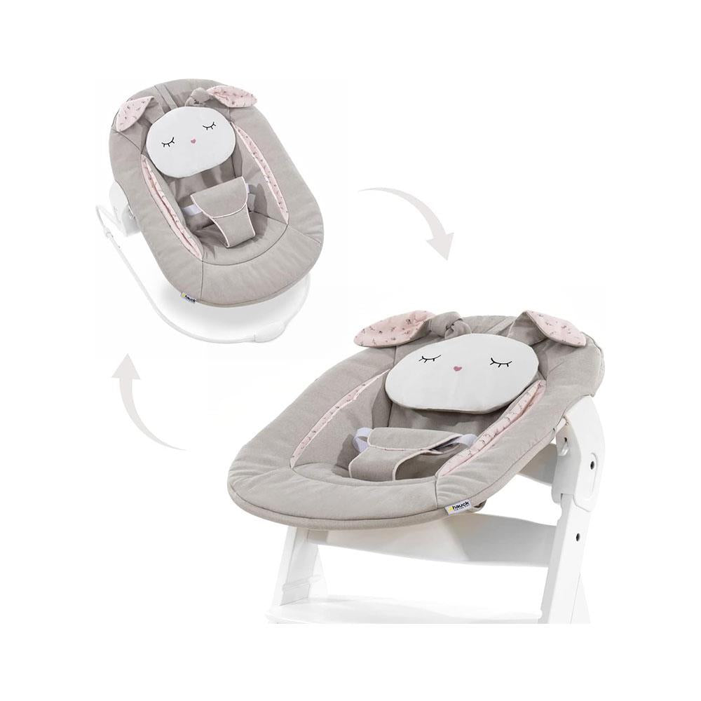 Hauck Alpha+ 2 In 1 Bouncer & Baby Rocker Compatible With Alpha Highchair - Powder Bunny Beige Main image