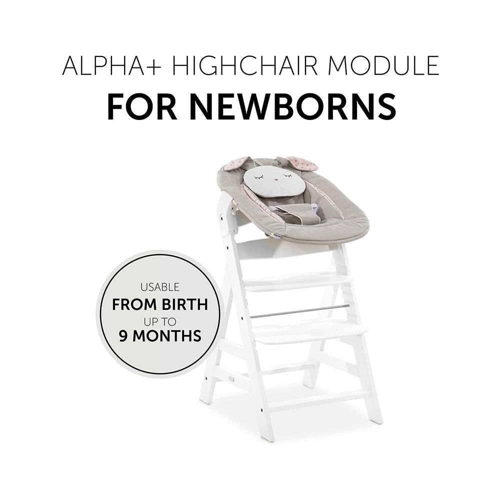 Hauck Alpha+ 2 In 1 Bouncer & Baby Rocker Compatible With Alpha Highchair - Powder Bunny Beige