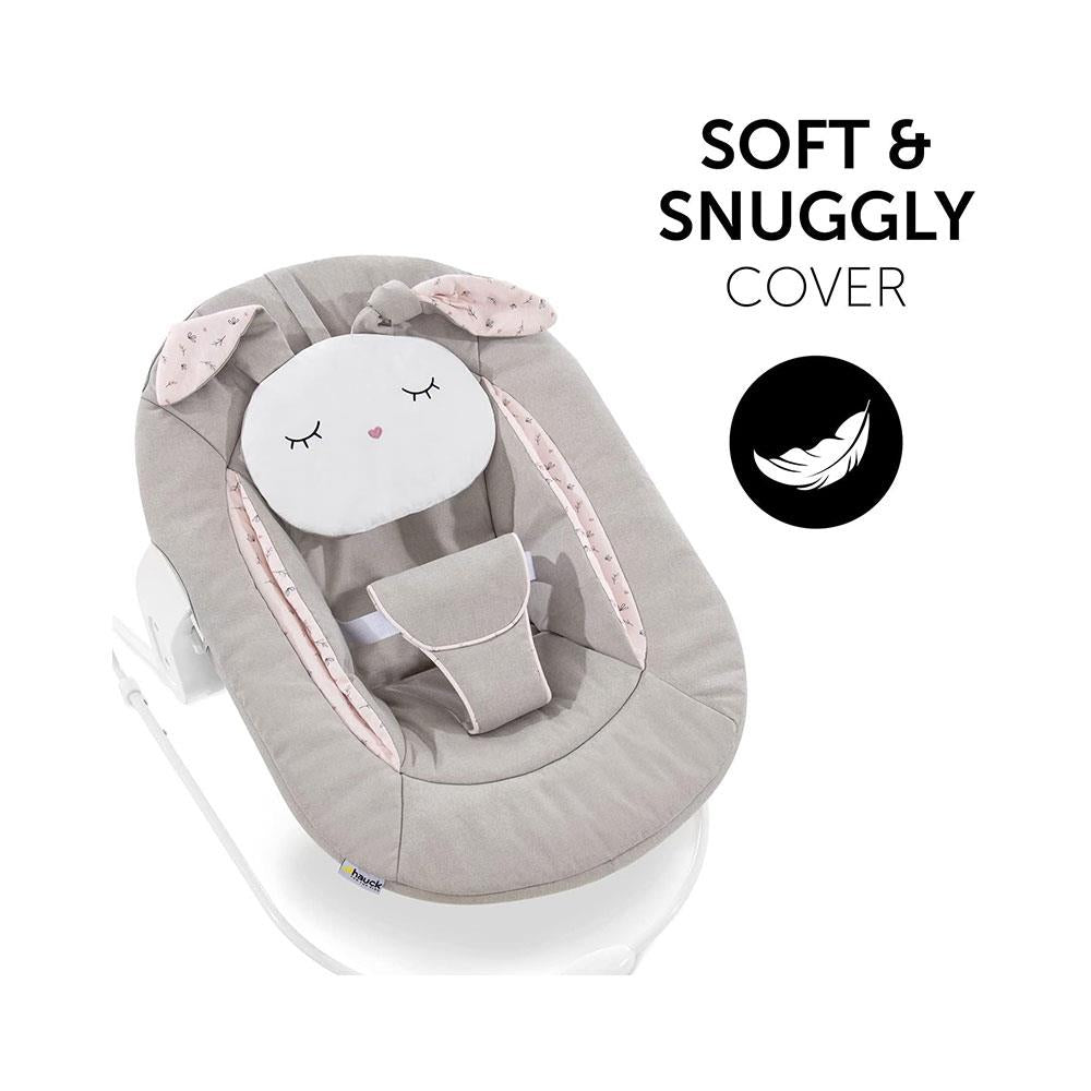 Hauck Alpha+ 2 In 1 Bouncer & Baby Rocker Compatible With Alpha Highchair - Powder Bunny Beige