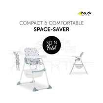 Hauck Sit N Fold Highchair Compact Folding Lightweight Suitable From 6 Months 15kg - Beige
