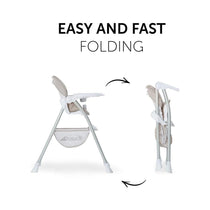 Hauck Sit N Fold Highchair Compact Folding Lightweight Suitable From 6 Months 15kg - Beige