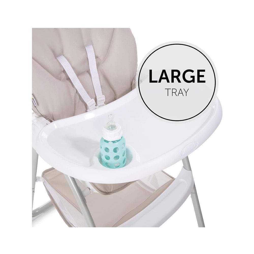 Hauck Sit N Fold Highchair Compact Folding Lightweight Suitable From 6 Months 15kg - Beige