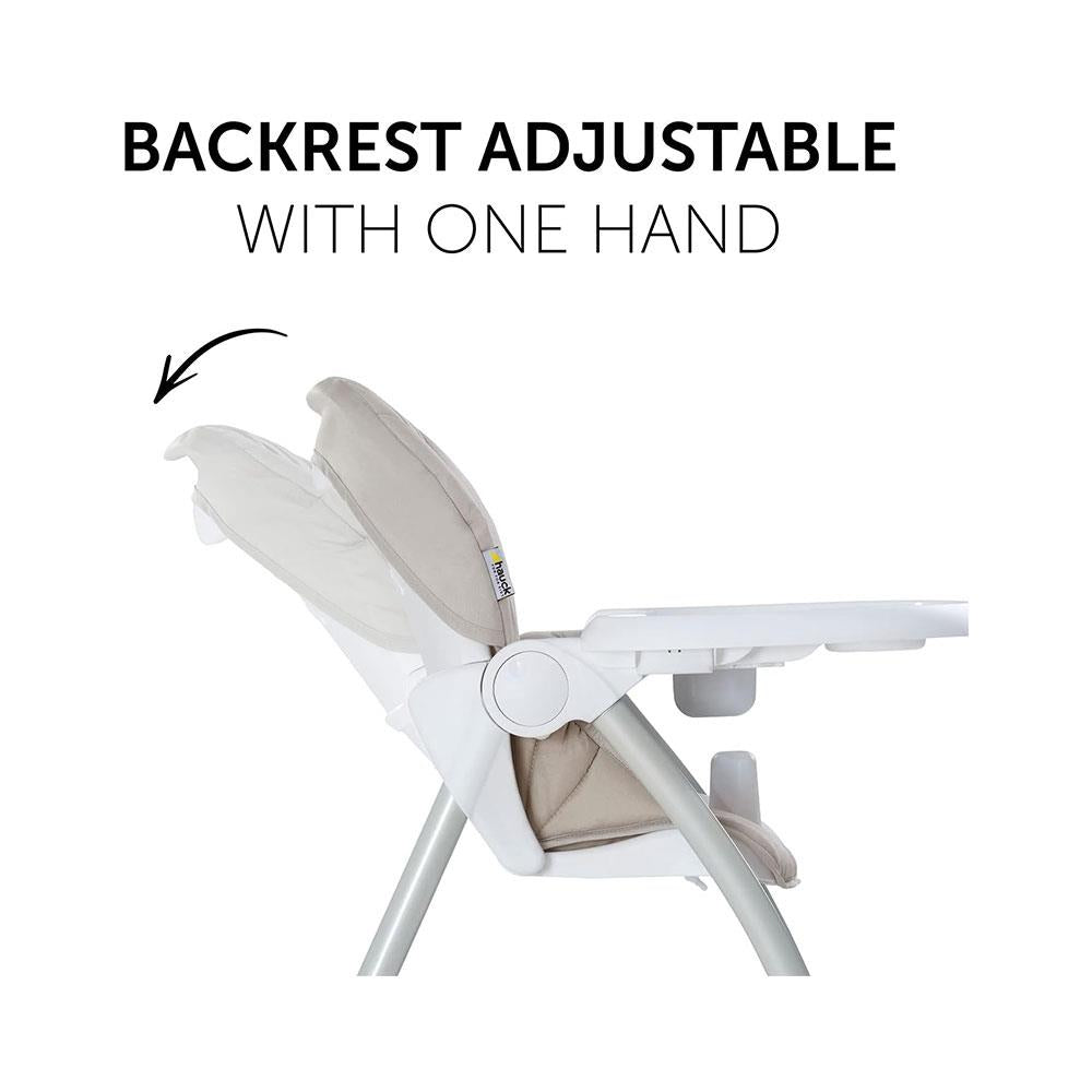 Hauck Sit N Fold Highchair Compact Folding Lightweight Suitable From 6 Months 15kg - Beige
