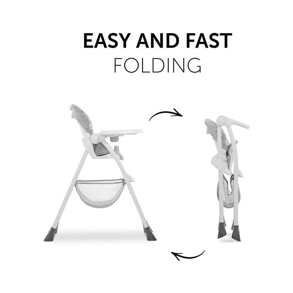 Hauck Sit N Fold Highchair Compact Folding Lightweight Suitable From 6 Months 15kg - Mickey Mouse Grey