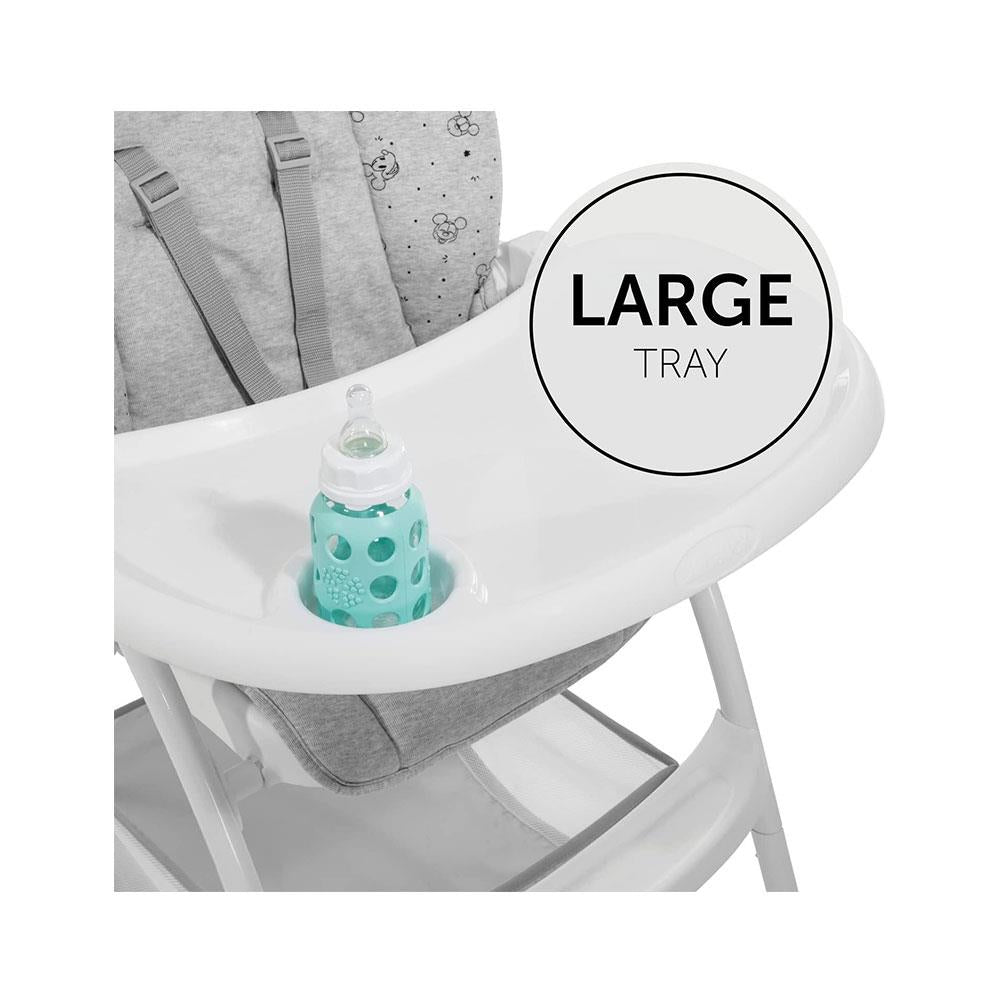 Hauck Sit N Fold Highchair Compact Folding Lightweight Suitable From 6 Months 15kg - Mickey Mouse Grey