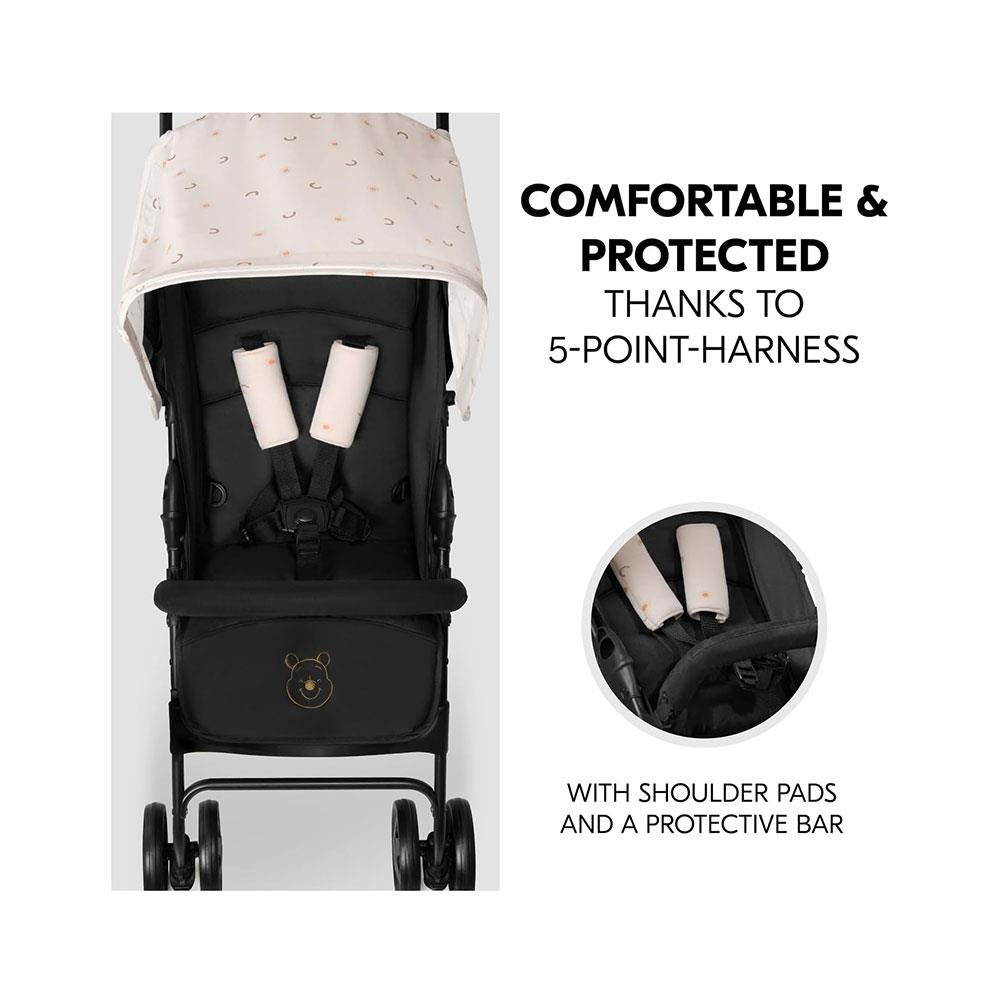 Hauck Sport Pushchair Winnie The Pooh Rainbow Super Lightweight Compact Travel Stroller - Beige