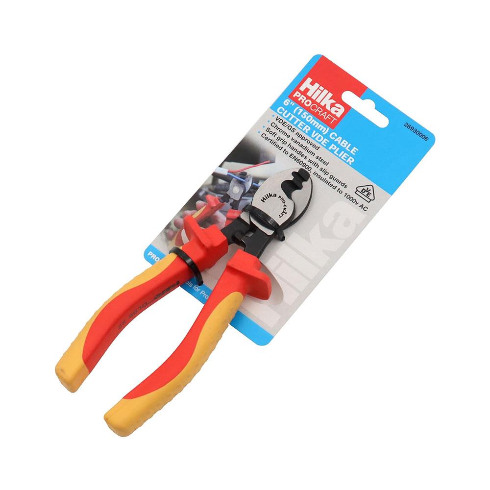 Hilka Tools 6 Inch Cable Cutter VDE Pliers (150mm) - Orange Secondary image