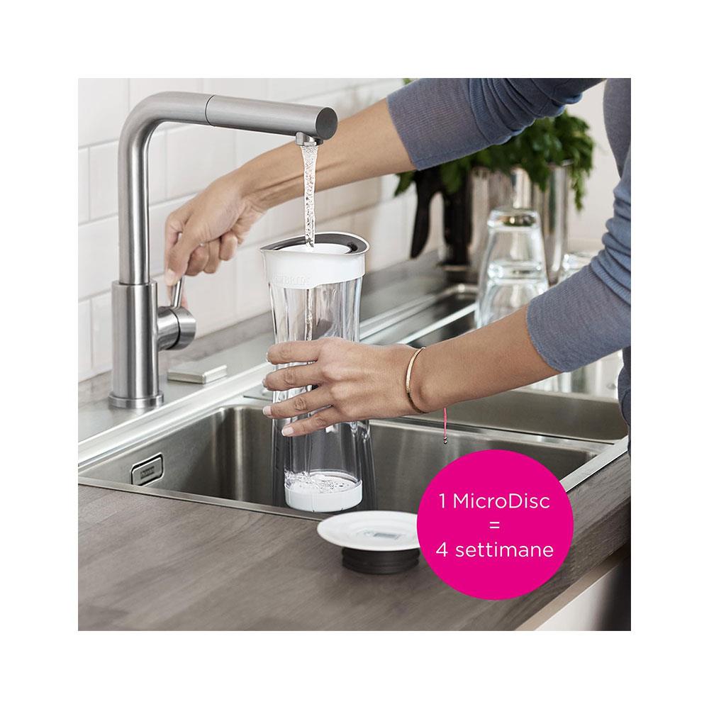 Brita Fill & Serve Graphite Water Filter Carafe 1.3 Litres With 1 Micro Disc - White