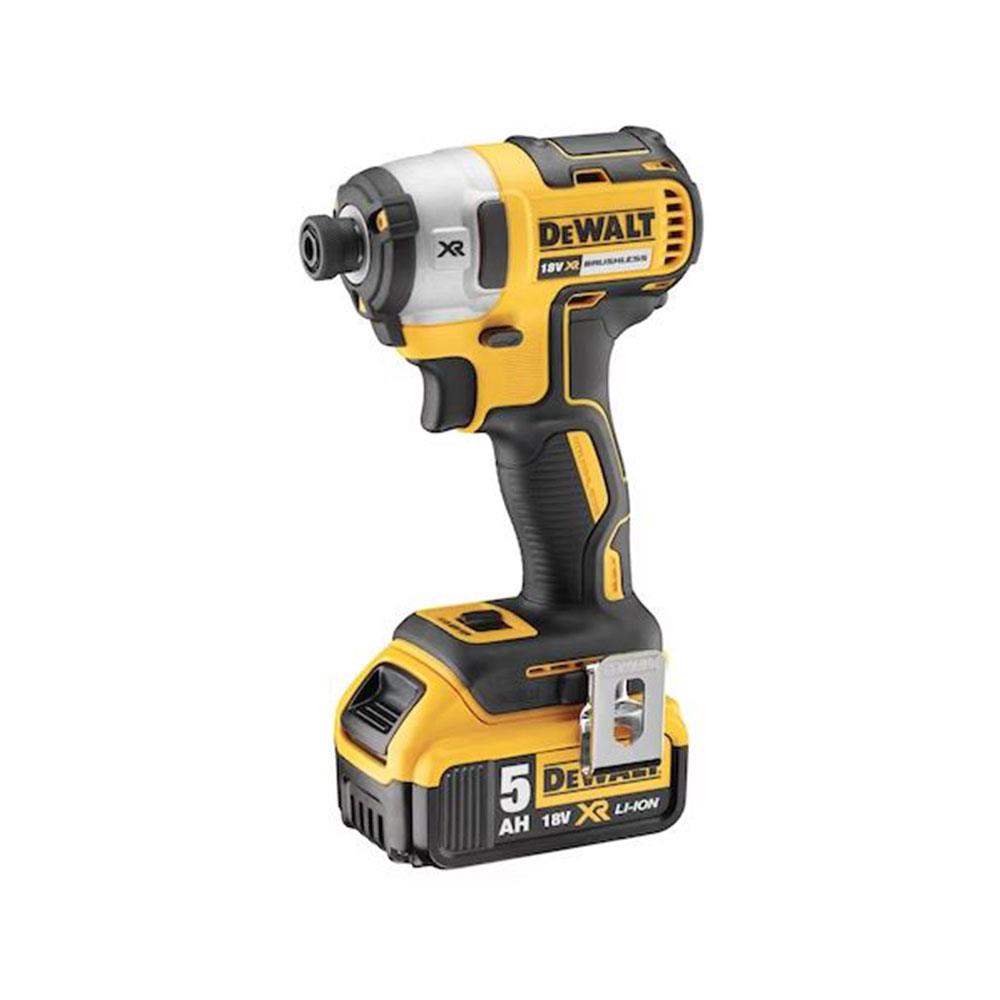 Dewalt 18V XR Brushless Impact Driver 2 x 5.0Ah Batteries & Charger In TSTAK Kit Box - Black & Yellow Secondary image